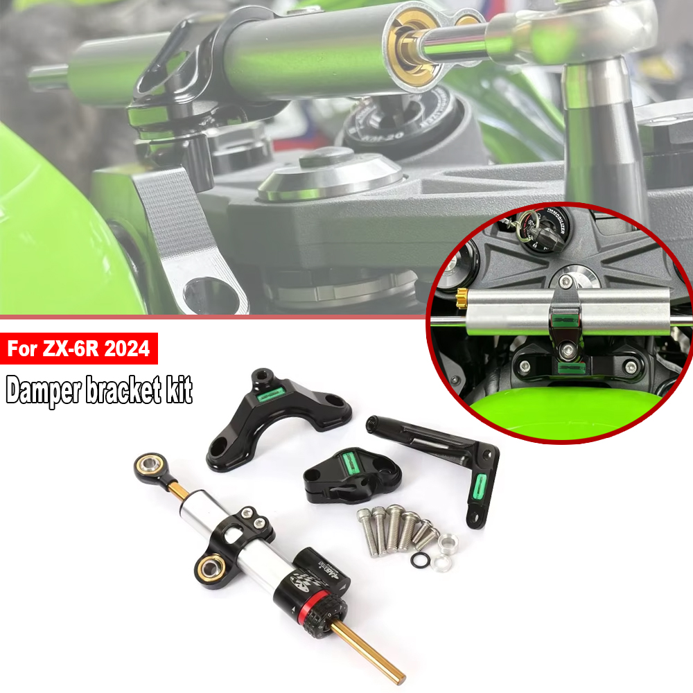 Steering Damper Stabilizer Kit Cnc - Voor Kawasaki Ninja ZX 6R ZX-6R