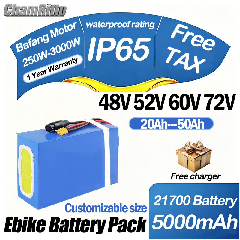60V 72V 2000W e-bike elektrisc - 60V 30Ah 21700 Battery Pack recensie en prijs