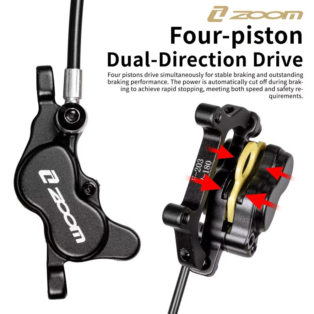 ZOOM HB-890E 4-zuiger hydrauli - Zoom Hydraulic Brake 4 Piston E-Scooter recensie en prijs